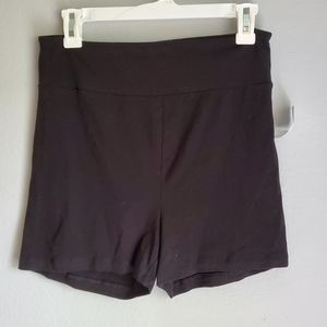 High waisted black bike shorts
